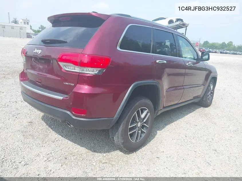 2017 Jeep Grand Cherokee Limited VIN: 1C4RJFBG3HC932527 Lot: 45680096