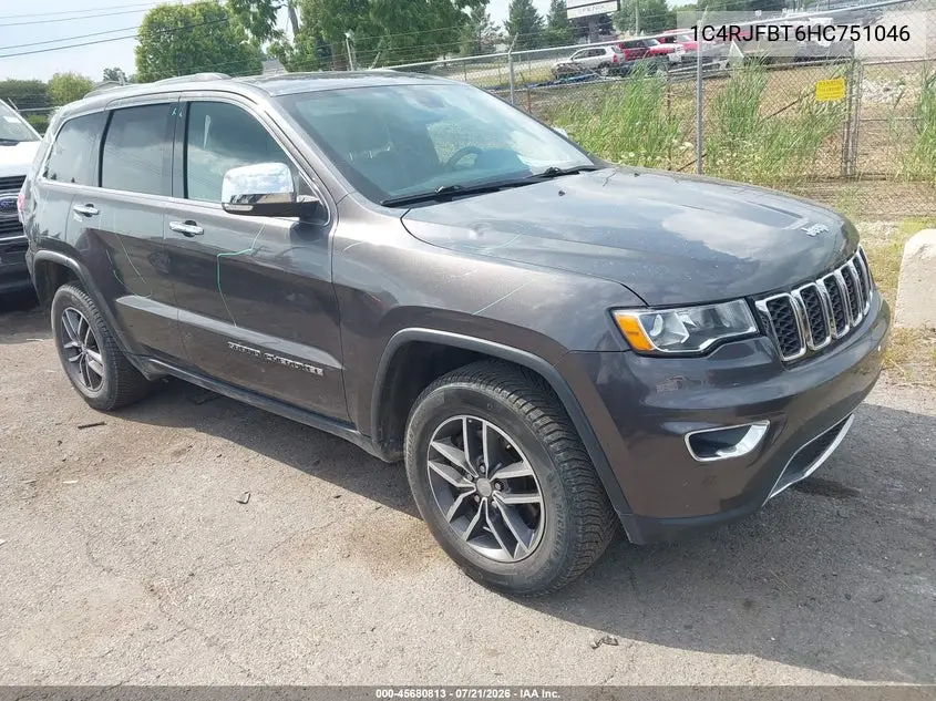 2017 Jeep Grand Cherokee Limited VIN: 1C4RJFBT6HC751046 Lot: 45680813