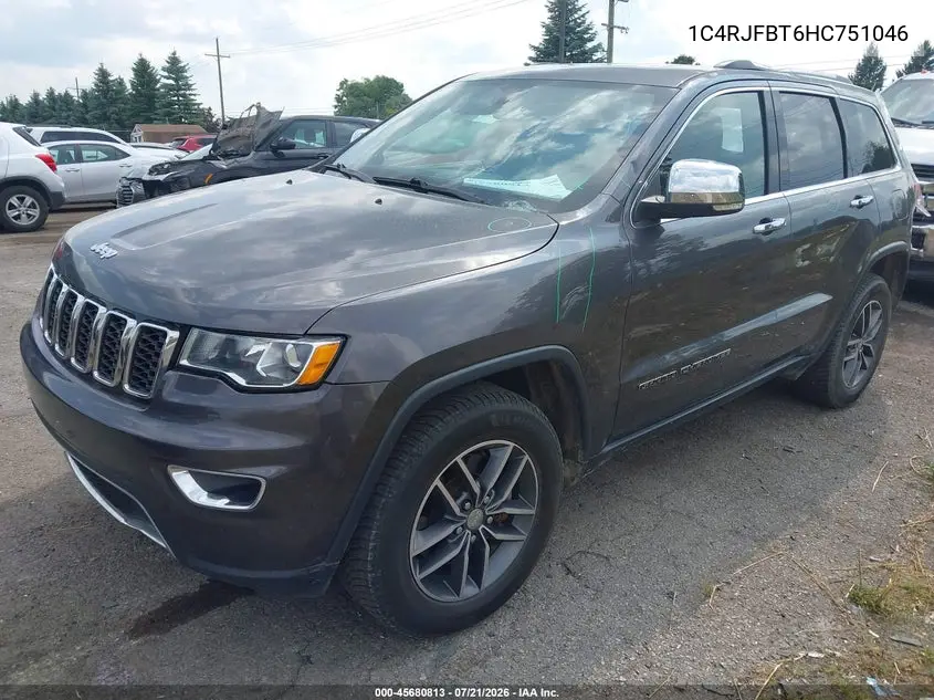 2017 Jeep Grand Cherokee Limited VIN: 1C4RJFBT6HC751046 Lot: 45680813