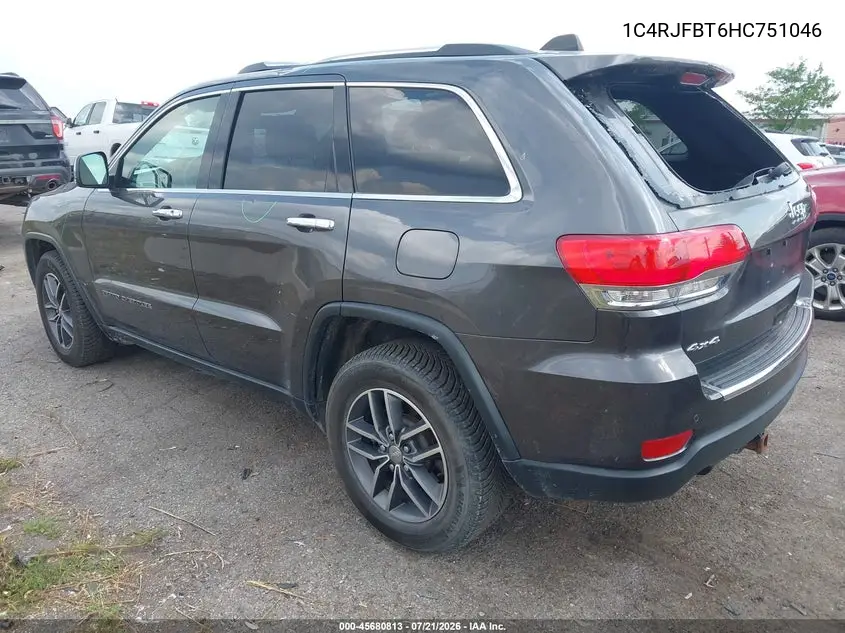 2017 Jeep Grand Cherokee Limited VIN: 1C4RJFBT6HC751046 Lot: 45680813