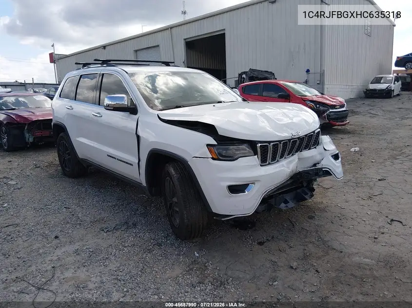 2017 Jeep Grand Cherokee Limited VIN: 1C4RJFBGXHC635318 Lot: 45687990