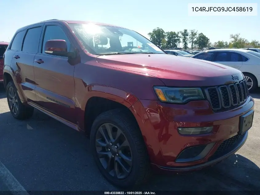 1C4RJFCG9JC458619 2018 Jeep Grand Cherokee High Altitude 4X4
