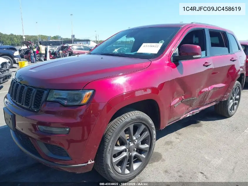 1C4RJFCG9JC458619 2018 Jeep Grand Cherokee High Altitude 4X4