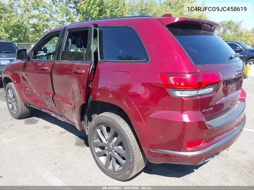1C4RJFCG9JC458619 2018 Jeep Grand Cherokee High Altitude 4X4