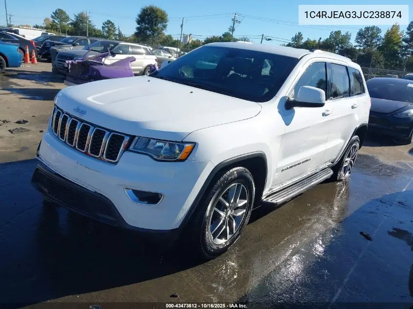 1C4RJEAG3JC238874 2018 Jeep Grand Cherokee Laredo E 4X2