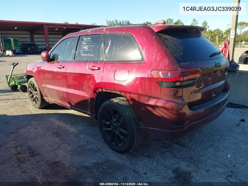 1C4RJEAG3JC339039 2018 Jeep Grand Cherokee Altitude 4X2