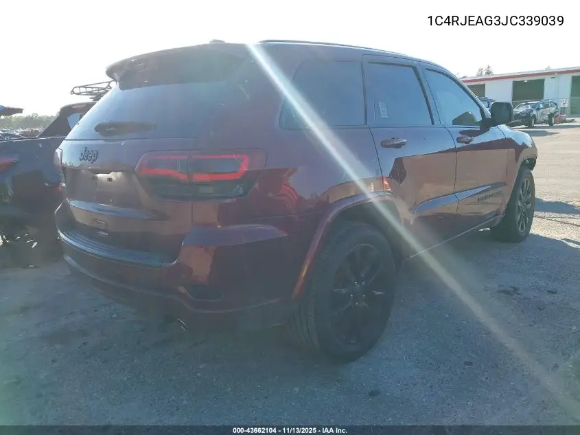 1C4RJEAG3JC339039 2018 Jeep Grand Cherokee Altitude 4X2