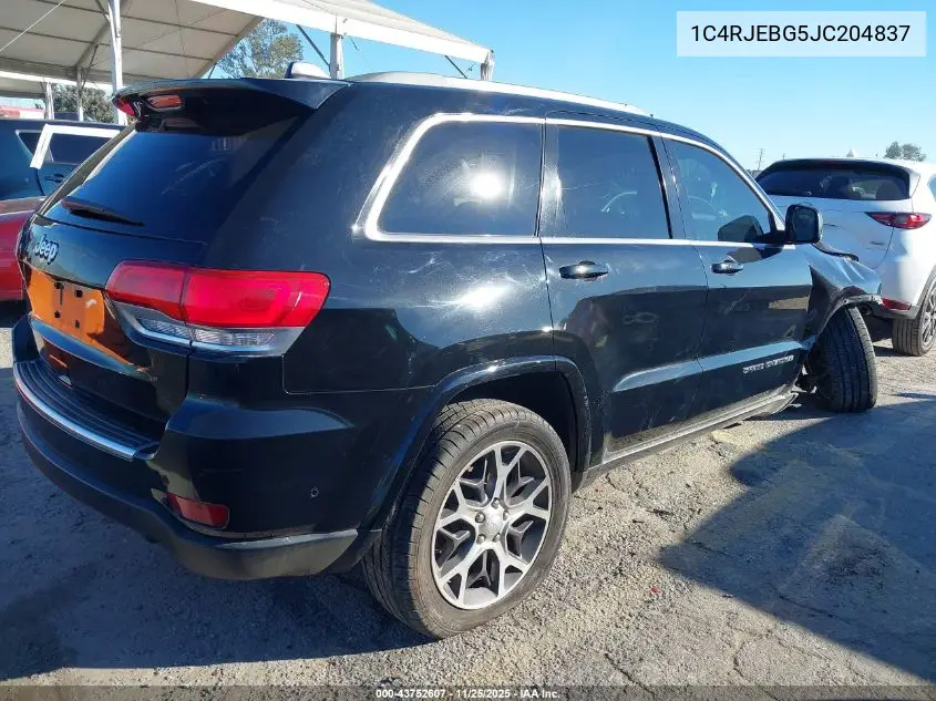 1C4RJEBG5JC204837 2018 Jeep Grand Cherokee Sterling Edition 4X2