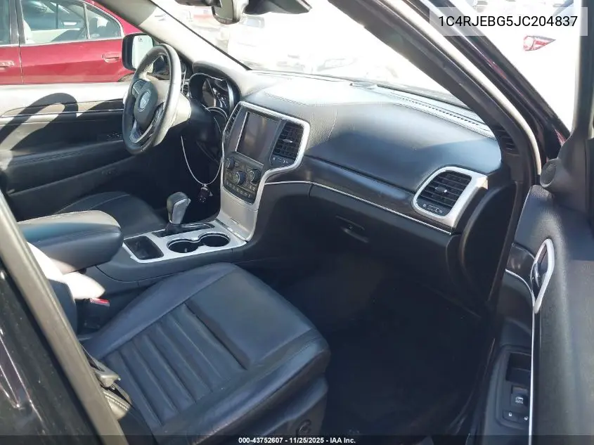 1C4RJEBG5JC204837 2018 Jeep Grand Cherokee Sterling Edition 4X2