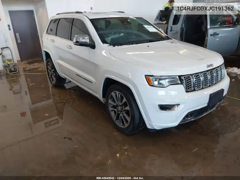 1C4RJFCGXJC191362 2018 Jeep Grand Cherokee Overland 4X4