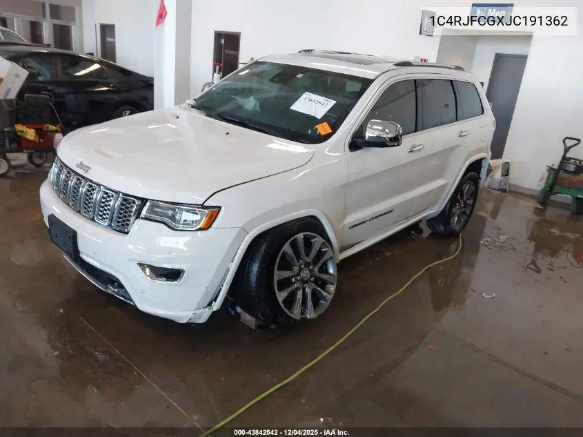 1C4RJFCGXJC191362 2018 Jeep Grand Cherokee Overland 4X4