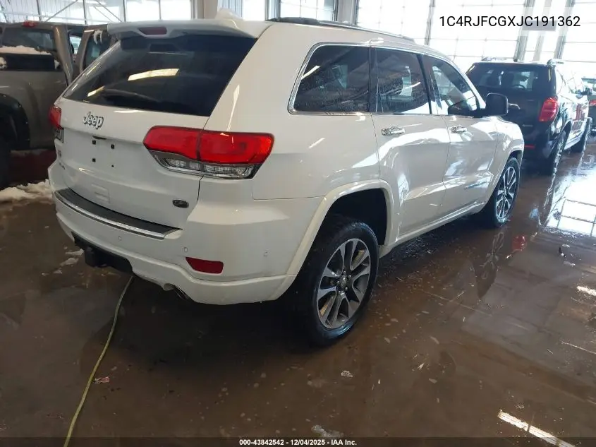 1C4RJFCGXJC191362 2018 Jeep Grand Cherokee Overland 4X4