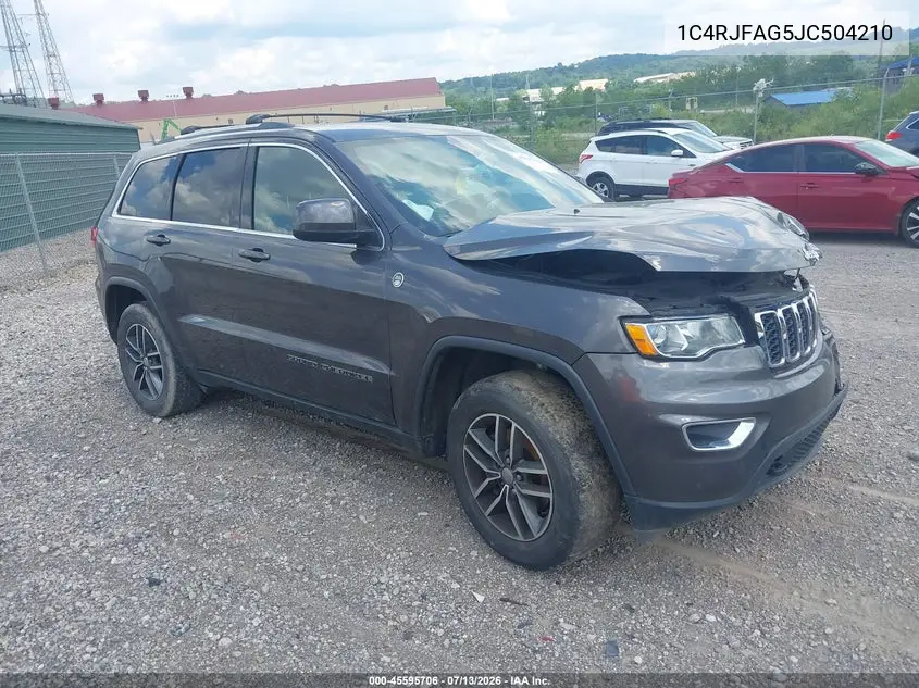 2018 Jeep Grand Cherokee Laredo E 4X4 VIN: 1C4RJFAG5JC504210 Lot: 45595706
