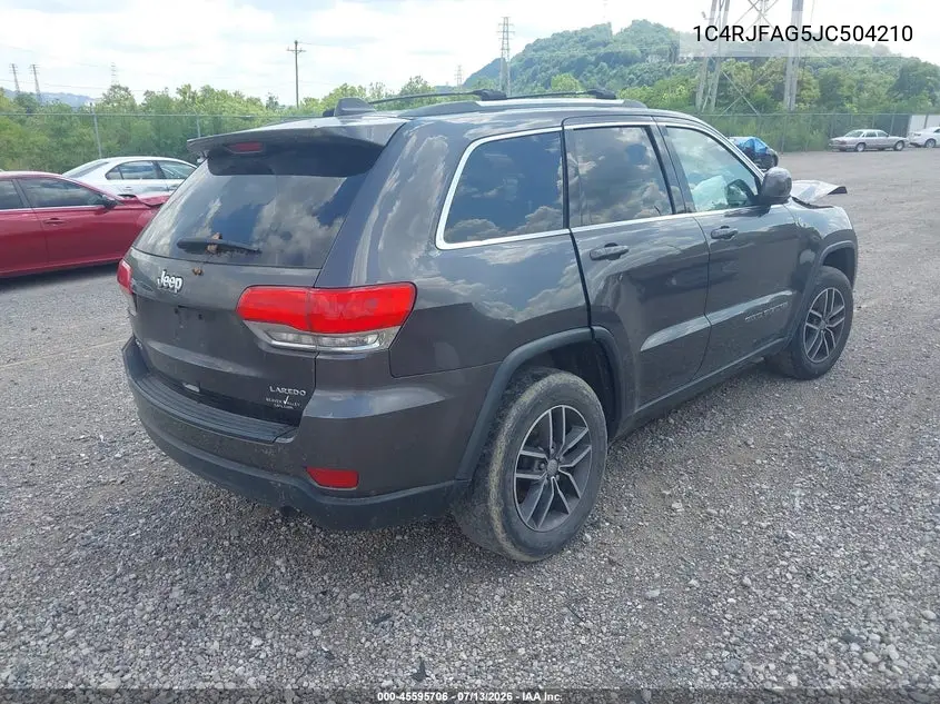 2018 Jeep Grand Cherokee Laredo E 4X4 VIN: 1C4RJFAG5JC504210 Lot: 45595706
