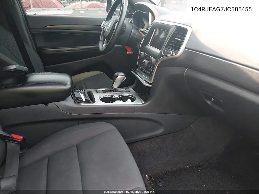2018 Jeep Grand Cherokee Laredo 4X4 VIN: 1C4RJFAG7JC505455 Lot: 45626921