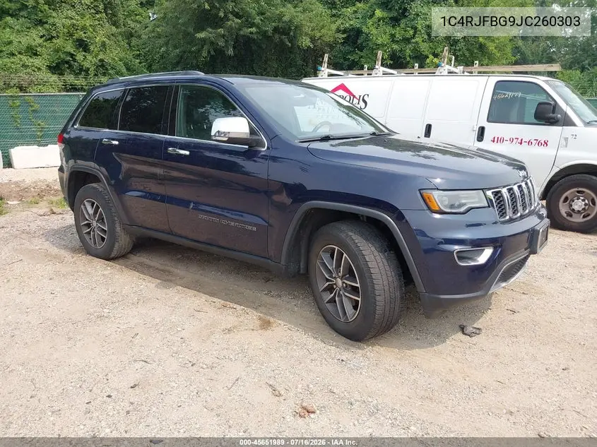2018 Jeep Grand Cherokee Limited 4X4 VIN: 1C4RJFBG9JC260303 Lot: 45651989