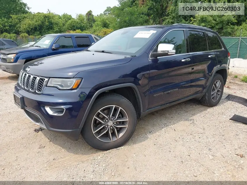 2018 Jeep Grand Cherokee Limited 4X4 VIN: 1C4RJFBG9JC260303 Lot: 45651989