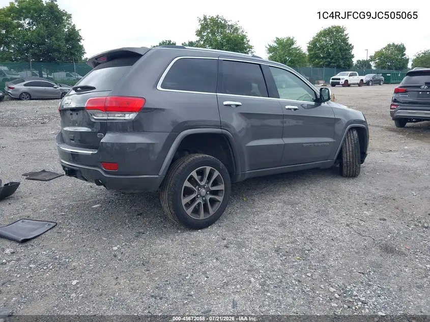 2018 Jeep Grand Cherokee Overland 4X4 VIN: 1C4RJFCG9JC505065 Lot: 45672058
