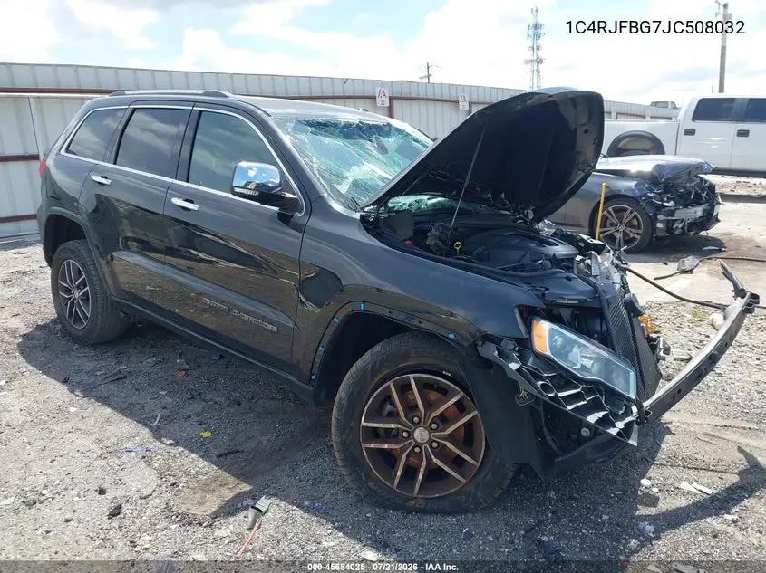 2018 Jeep Grand Cherokee Limited 4X4 VIN: 1C4RJFBG7JC508032 Lot: 45684025