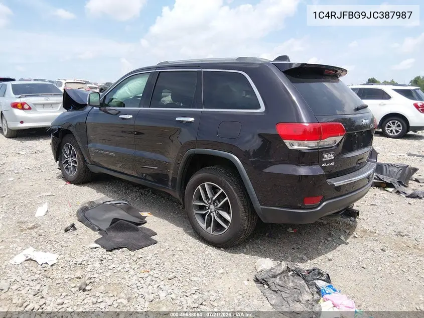 2018 Jeep Grand Cherokee Limited 4X4 VIN: 1C4RJFBG9JC387987 Lot: 45688064