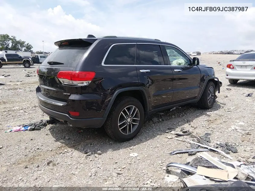 2018 Jeep Grand Cherokee Limited 4X4 VIN: 1C4RJFBG9JC387987 Lot: 45688064