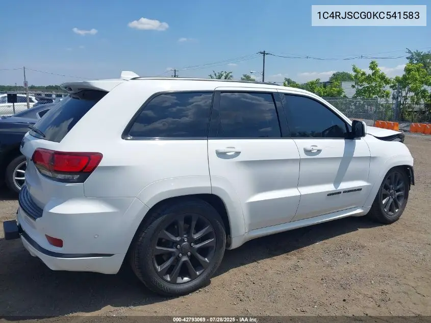 1C4RJFCG0KC541583 2019 Jeep Grand Cherokee Overland
