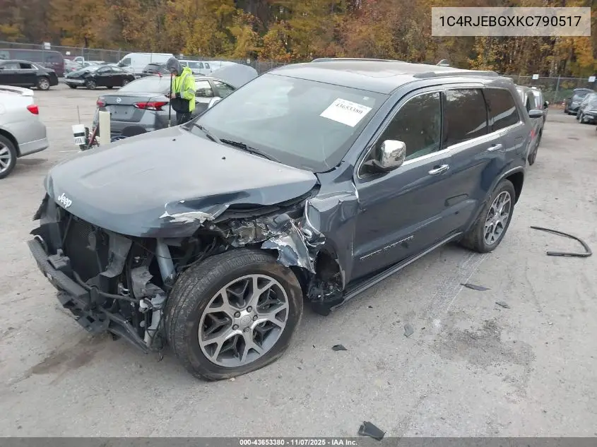1C4RJEBGXKC790517 2019 Jeep Grand Cherokee Limited 4X2