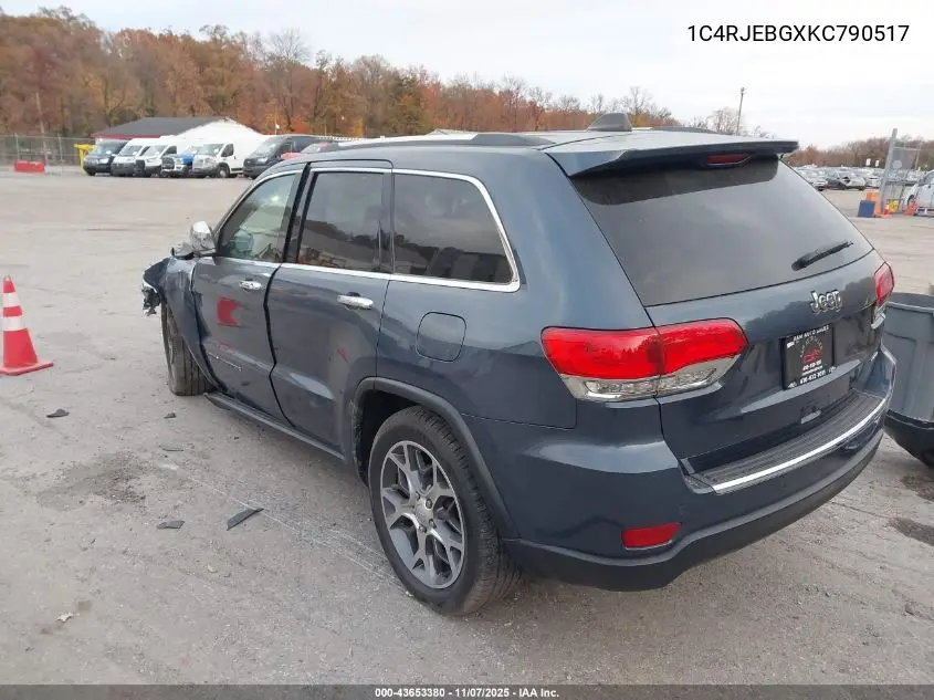 1C4RJEBGXKC790517 2019 Jeep Grand Cherokee Limited 4X2