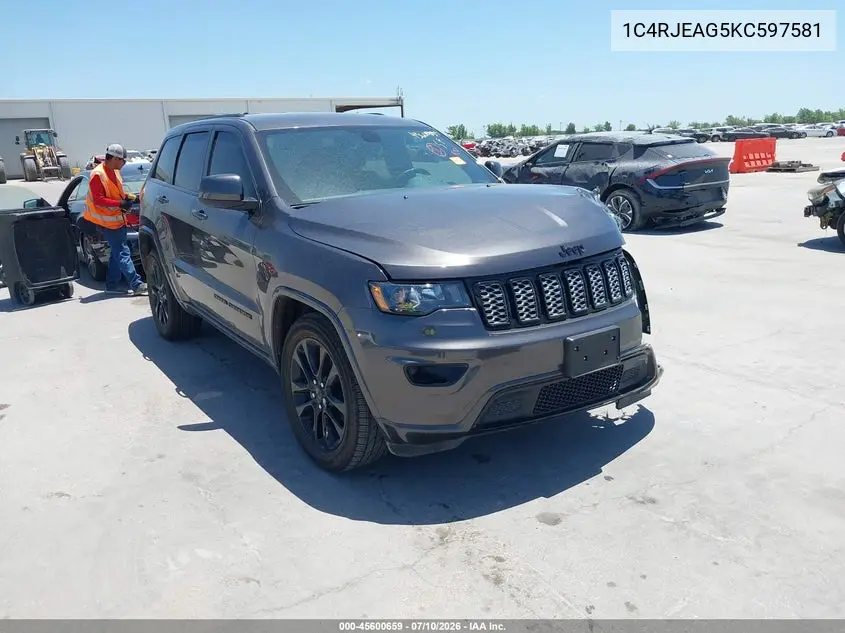 2019 Jeep Grand Cherokee Altitude 4X2 VIN: 1C4RJEAG5KC597581 Lot: 45600659