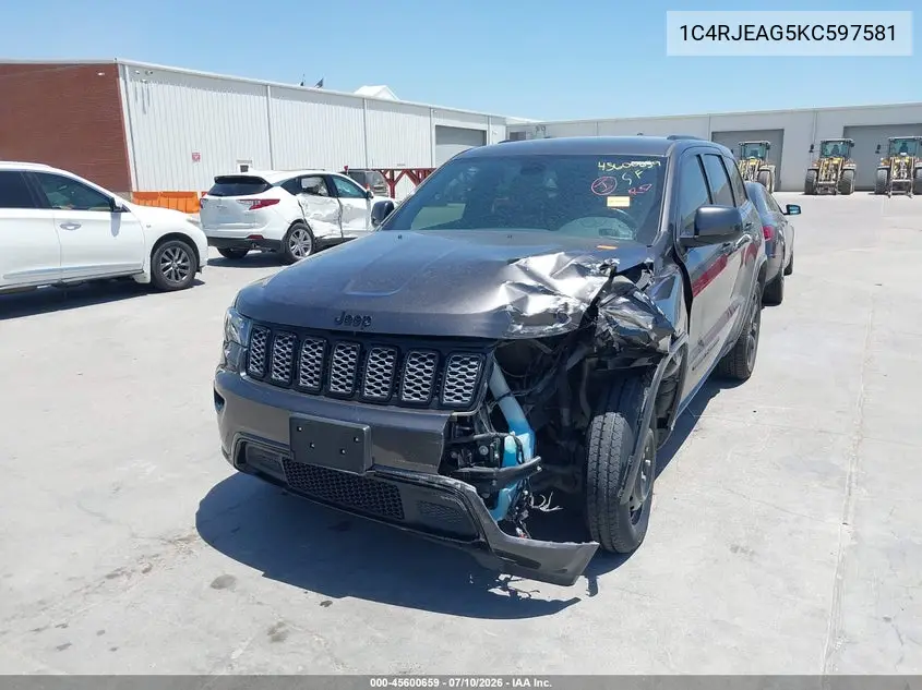 2019 Jeep Grand Cherokee Altitude 4X2 VIN: 1C4RJEAG5KC597581 Lot: 45600659