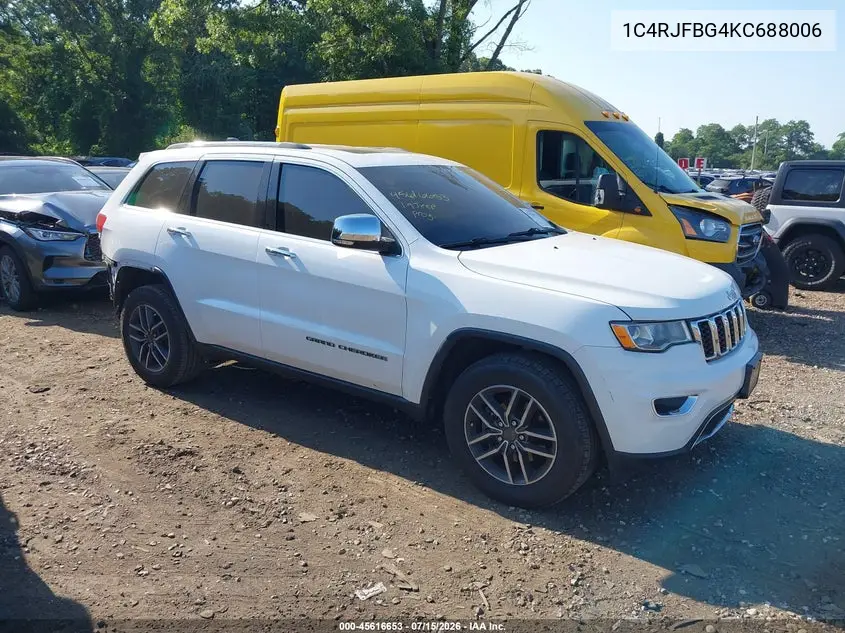 2019 Jeep Grand Cherokee Limited 4X4 VIN: 1C4RJFBG4KC688006 Lot: 45616653