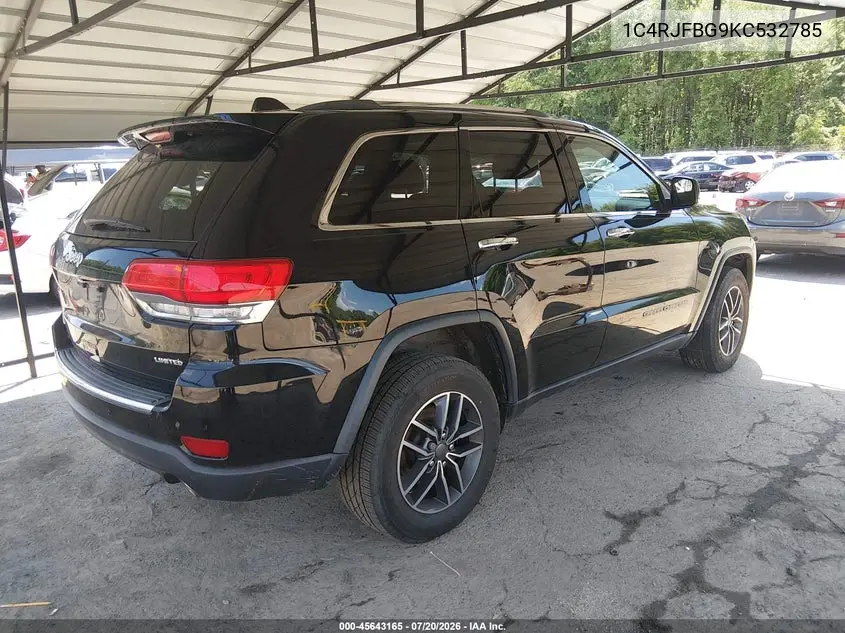 2019 Jeep Grand Cherokee Limited 4X4 VIN: 1C4RJFBG9KC532785 Lot: 45643165