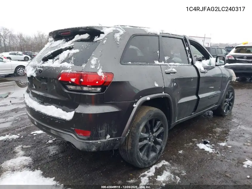 1C4RJFAG2LC240317 2020 Jeep Grand Cherokee Altitude 4X4