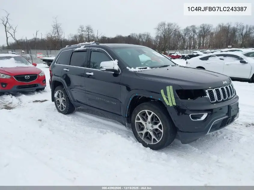 1C4RJFBG7LC243387 2020 Jeep Grand Cherokee Limited 4X4