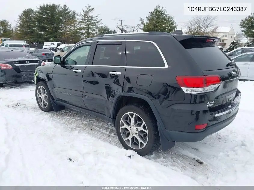 1C4RJFBG7LC243387 2020 Jeep Grand Cherokee Limited 4X4