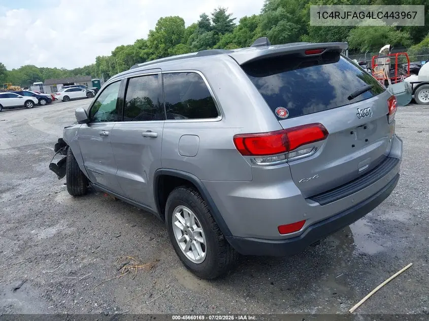 2020 Jeep Grand Cherokee Laredo E 4X4 VIN: 1C4RJFAG4LC443967 Lot: 45660169