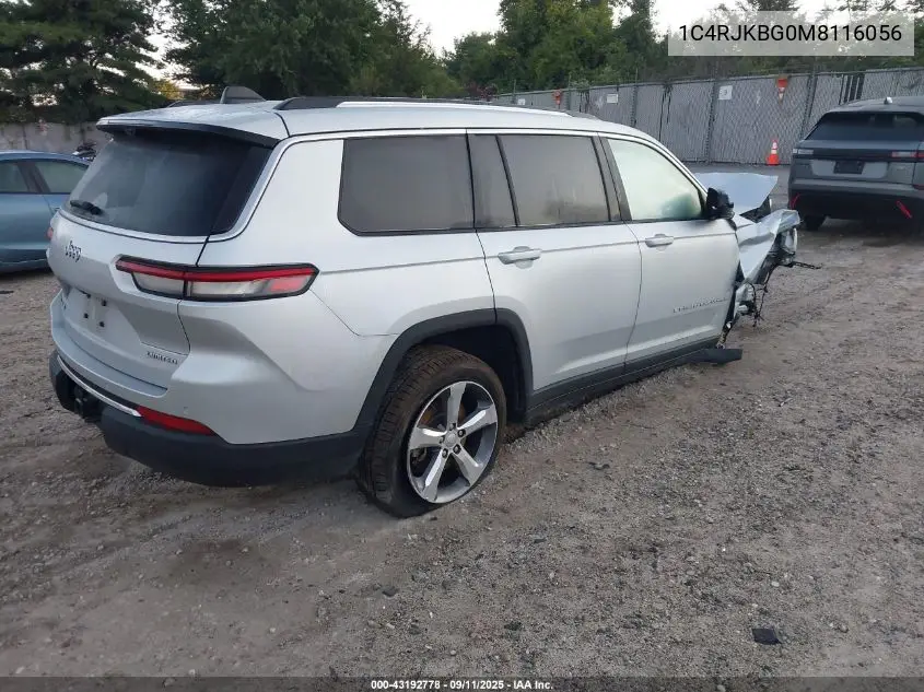 1C4RJKBG0M8116056 2021 Jeep Grand Cherokee L Limited 4X4