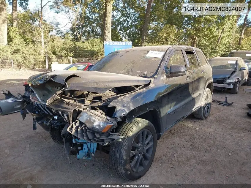 1C4RJFAG2MC824007 2021 Jeep Grand Cherokee Laredo X 4X4