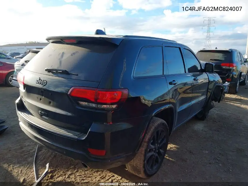 1C4RJFAG2MC824007 2021 Jeep Grand Cherokee Laredo X 4X4