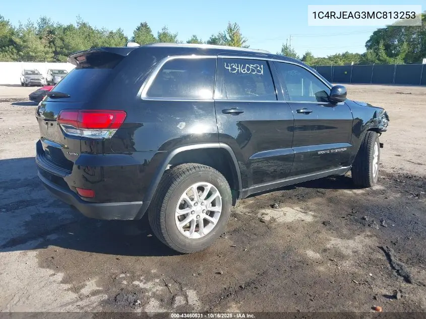 1C4RJEAG3MC813253 2021 Jeep Grand Cherokee Laredo E 4X2
