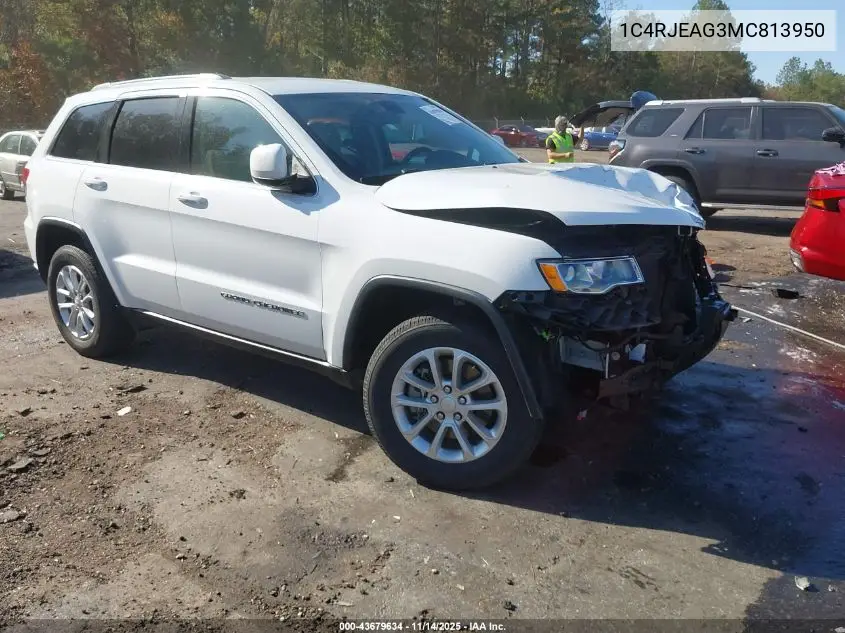1C4RJEAG3MC813950 2021 Jeep Grand Cherokee Laredo E 4X2