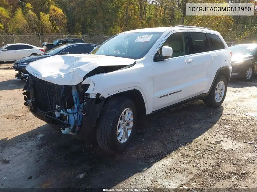1C4RJEAG3MC813950 2021 Jeep Grand Cherokee Laredo E 4X2