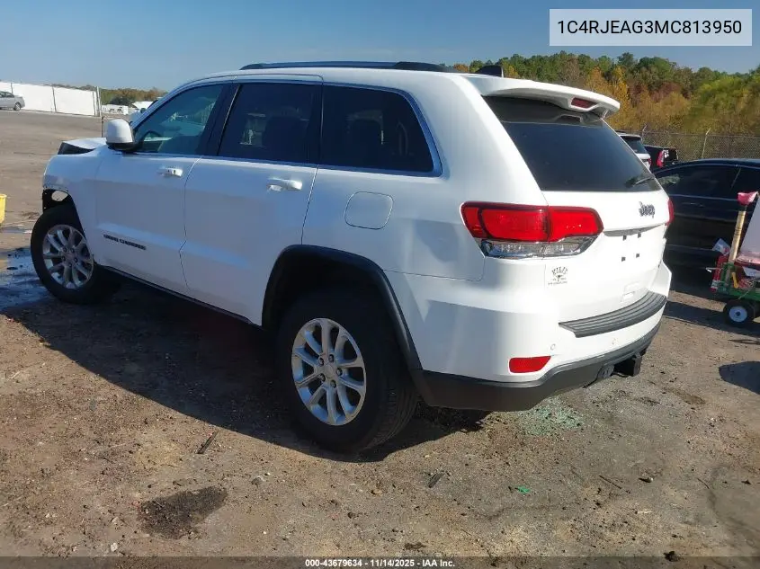 1C4RJEAG3MC813950 2021 Jeep Grand Cherokee Laredo E 4X2