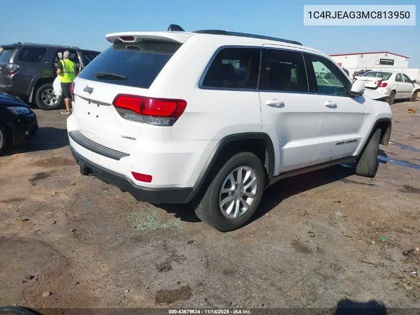 1C4RJEAG3MC813950 2021 Jeep Grand Cherokee Laredo E 4X2