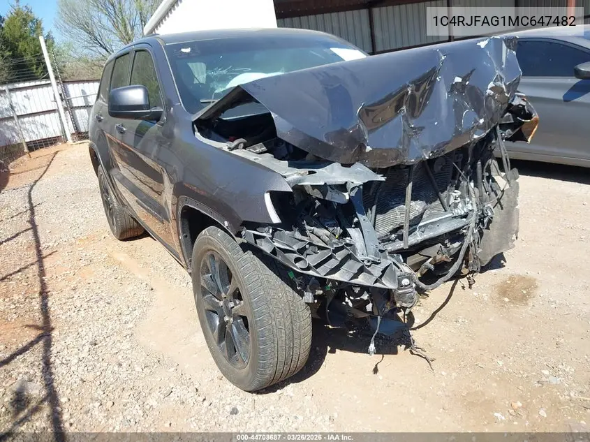 1C4RJFAG1MC647482 2021 Jeep Grand Cherokee Laredo X 4X4
