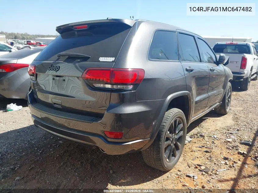 1C4RJFAG1MC647482 2021 Jeep Grand Cherokee Laredo X 4X4