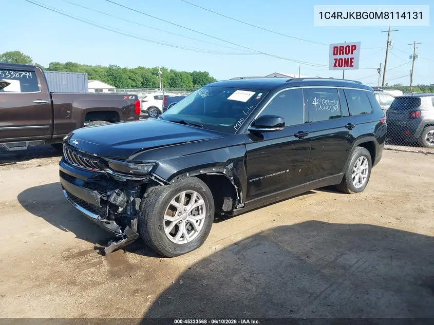 2021 Jeep Grand Cherokee L Limited 4X4 VIN: 1C4RJKBG0M8114131 Lot: 45333568