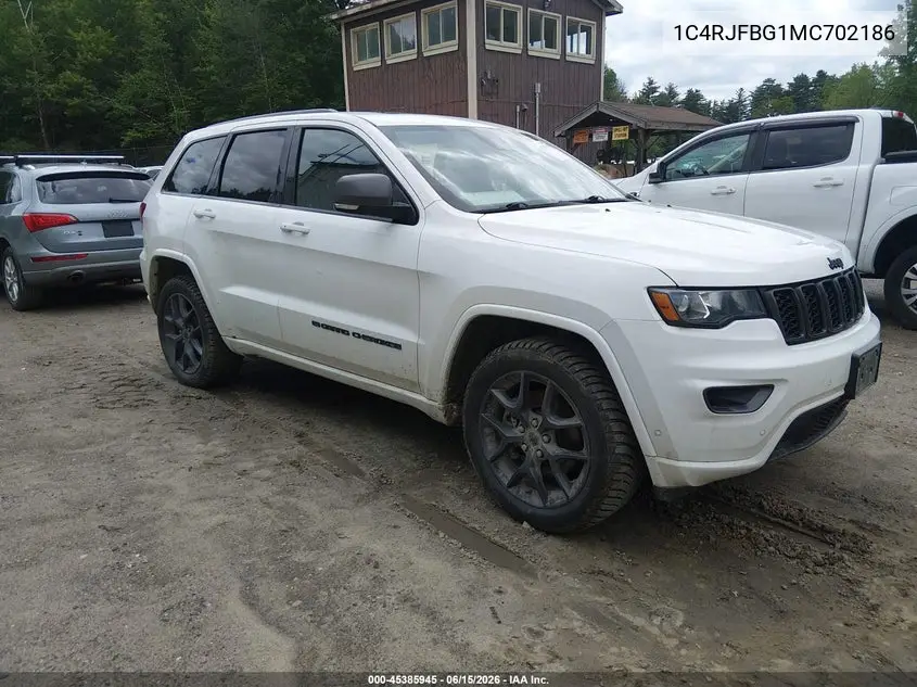 2021 Jeep Grand Cherokee 80Th Anniversary 4X4 VIN: 1C4RJFBG1MC702186 Lot: 45385945