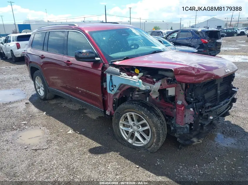 2021 Jeep Grand Cherokee L Laredo 4X4 VIN: 1C4RJKAG8M8179388 Lot: 45435889