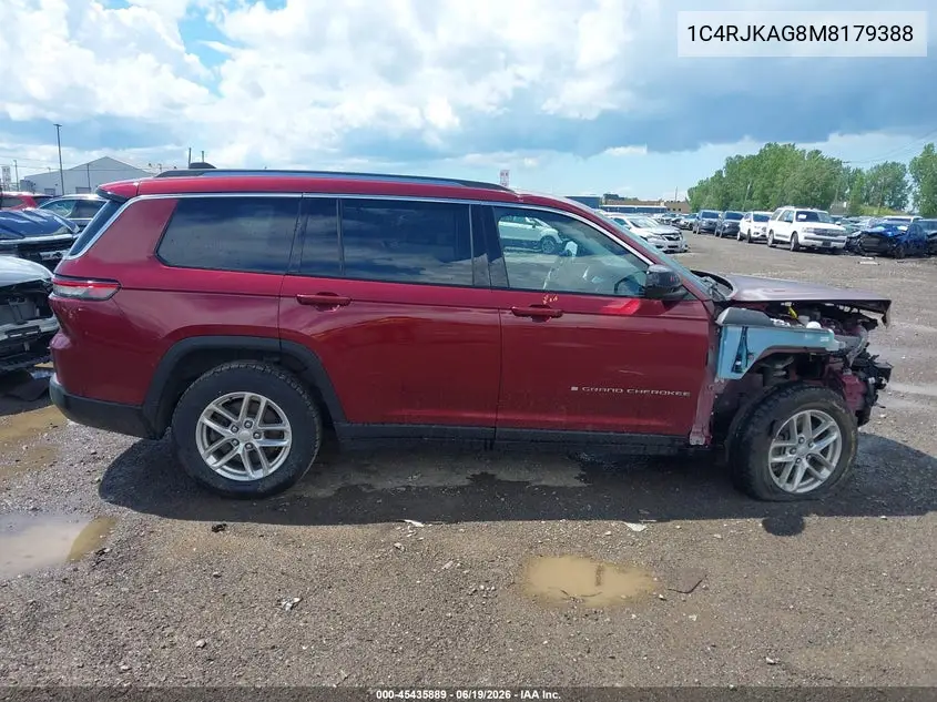 2021 Jeep Grand Cherokee L Laredo 4X4 VIN: 1C4RJKAG8M8179388 Lot: 45435889